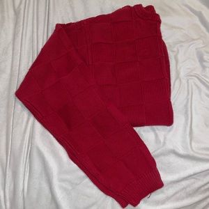 Red sweater!